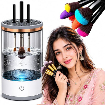 Electric Makeup Brush Cleaner device for beauty brushes