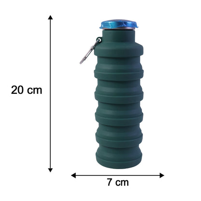 Eco-Friendly Reusable Silicone Water Bottle 500ml for Daily Commute and Fitness