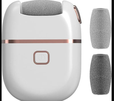 Electric callus remover with LED light and roller heads