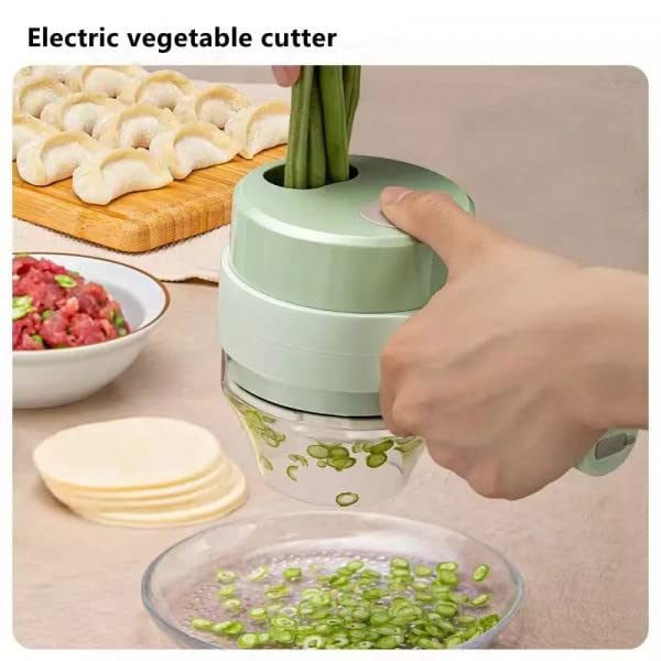 Electric vegetable cutter with multiple attachments