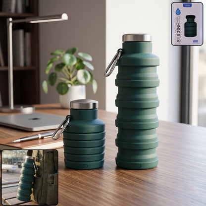 FoldFlow Pro Silicone Collapsible Water Bottle 500ml Main Product Shot