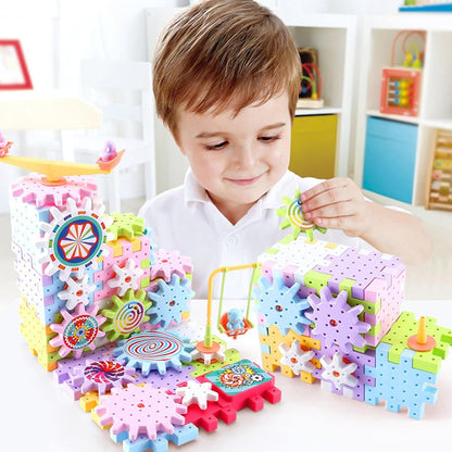 Gear building blocks toy packaging box
