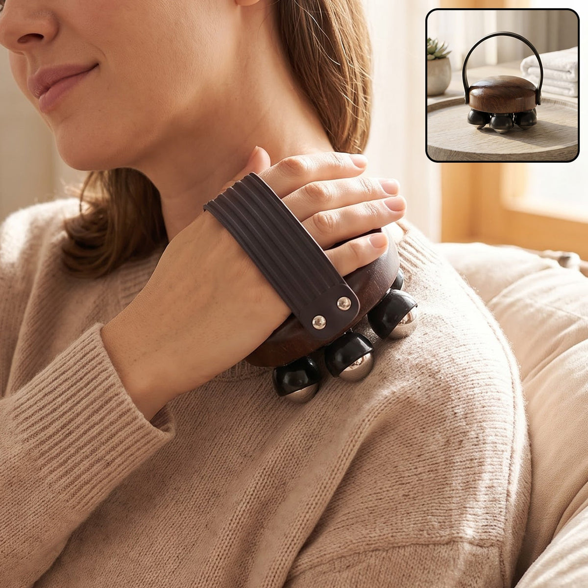 Handheld Roller Body Massager for Back and Neck Muscle Relief