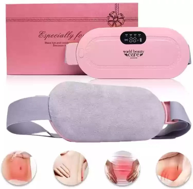Close-up of massage belt heat and massage controls