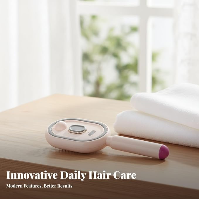 Compact electric massage comb for travel
