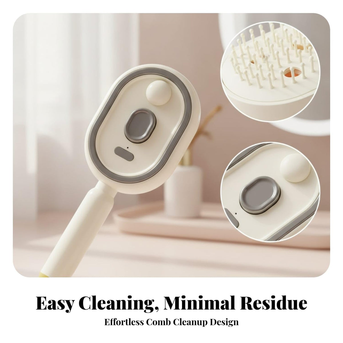 Massage comb spray function used on hair