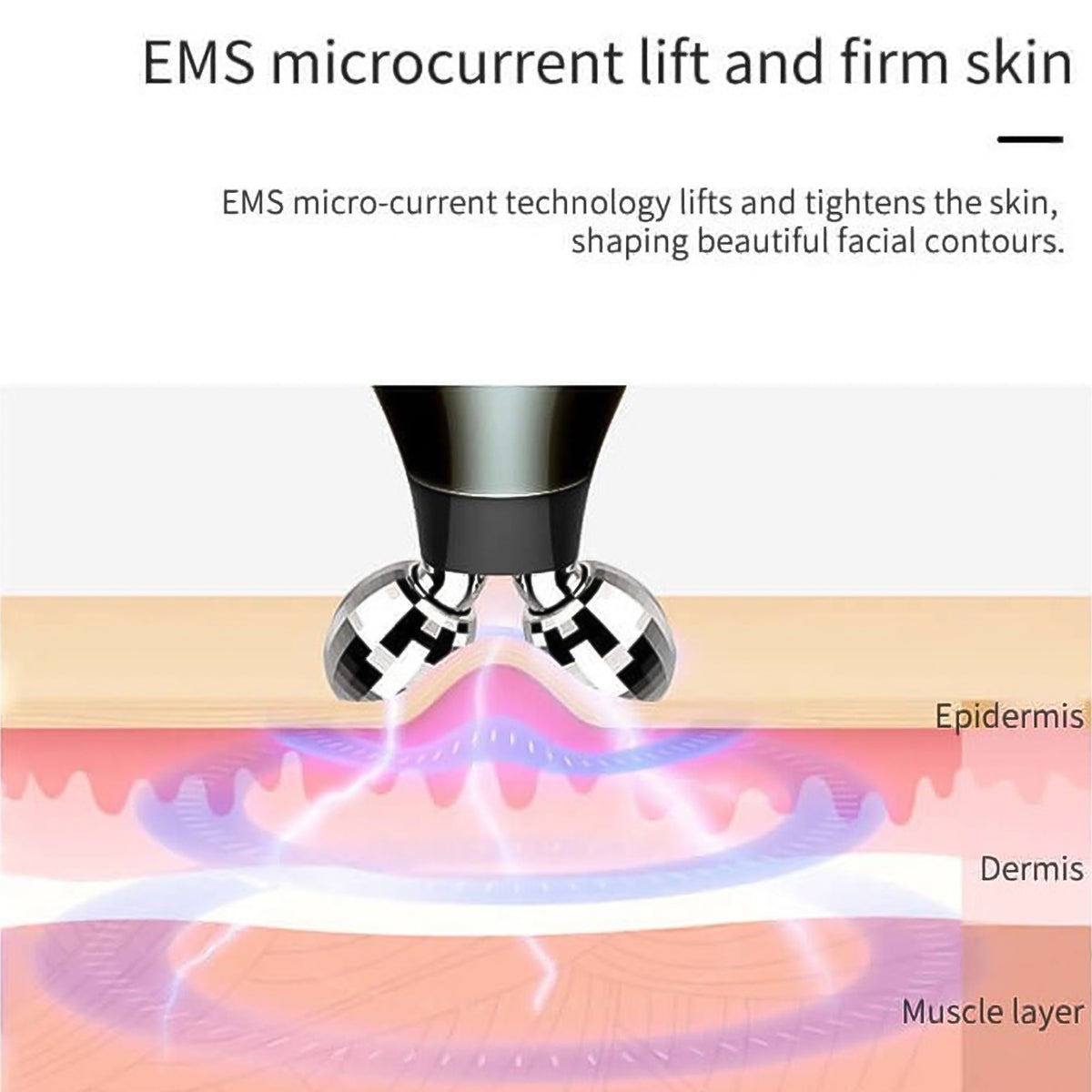 Microcurrent Facial Device 1 Pc Pack for Anti-Aging Skin Tightening