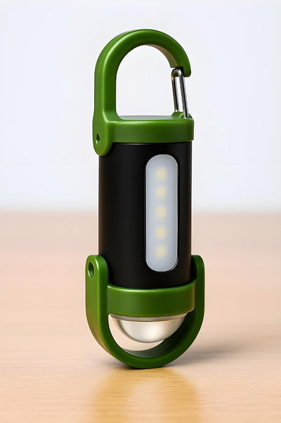 Mini LED flashlight with carabiner clip
