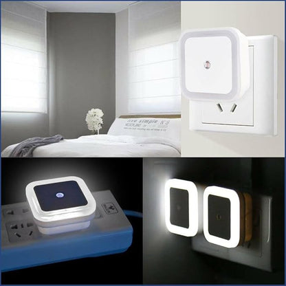 Motion sensor LED light with warm white glow