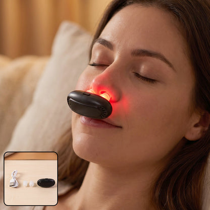 Nasal Red Light Therapy Device for Rhinitis Relief in Use