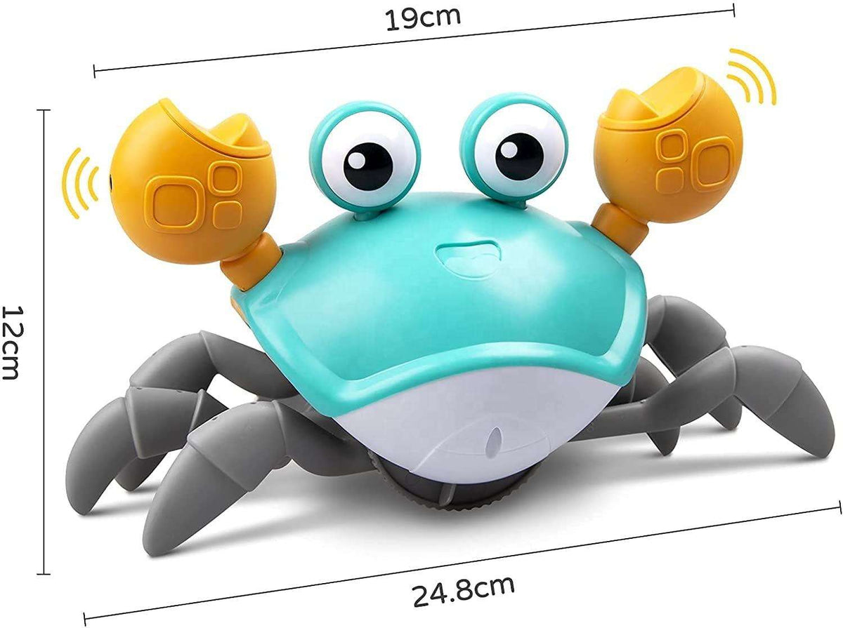 Smart obstacle avoidance crawling crab toy moving sideways for toddlers
