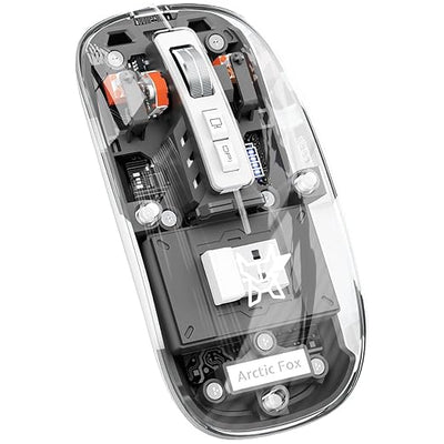 Transparent wireless and Bluetooth rechargeable mouse