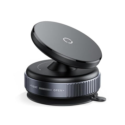 Vacuum magnetic suction cup phone mount with 360 rotation